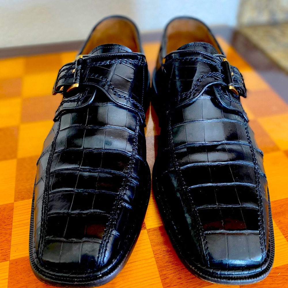 Mezlan Genuine alligator black 8 1/2
